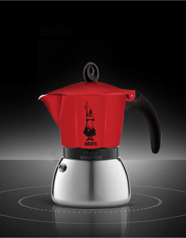 Bialetti Cafetiere Italienne Moka Induction Rouge 6 Tasses V2