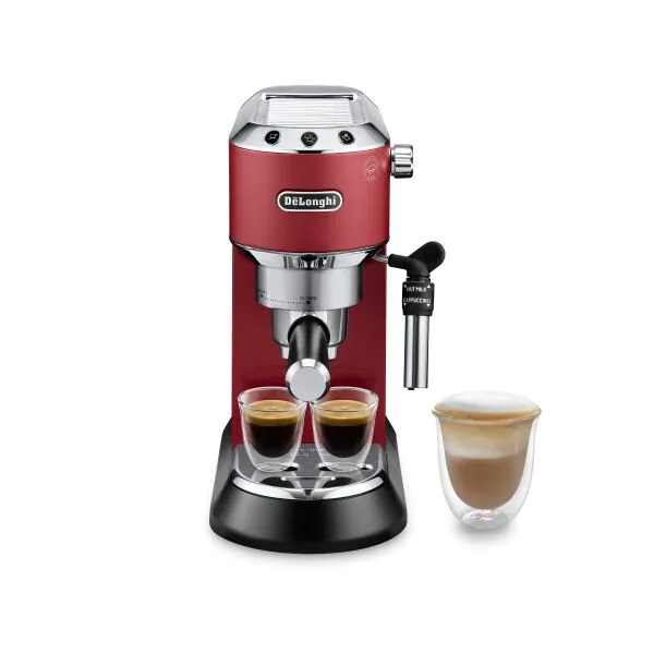 Espresso et Cappuccino Machine Automatique 4 tasses cafetière 15 bar pression rouge 